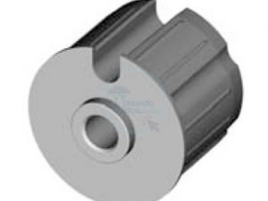 CASQUILLO Ф 80. RANURADO DE ALUMINIO PARA PUNTO. AGUJERO REDONDO