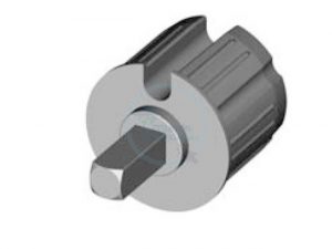 CASQUILLO Ф 70. RANURADO DE ALUMINIO PARA MAQUINA ESPIGA CUADRADA 13x33 mm.